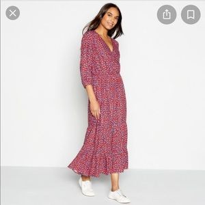 NWOT Principles Red Animal Print 'Boho' MIDI Dress